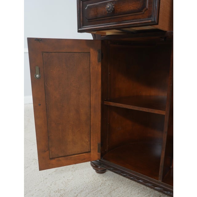 Wood Marble Top Free-Standing Bar With Wine Rack For Sale - Image 7 of 18