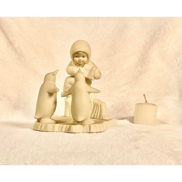 Dept 56 Snowbabies Figurne "Once Upon a Time..." Votive Candle Holder 1996-2000 Original Box & Packing For Sale - Image 11 of 12