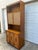 Wood Heritage Mid-Century Buffet and Cane Wood Hutch China Cabinet. For Sale - Image 7 of 11