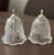 Traditional Vintage Mikasa Embossed & Frosted Christmas/Holiday Themed Bells- a Pair For Sale - Image 3 of 12