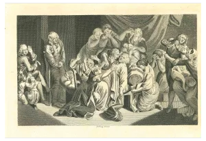 Thomas Holloway, Reactions to Death, Original Etching, 1810