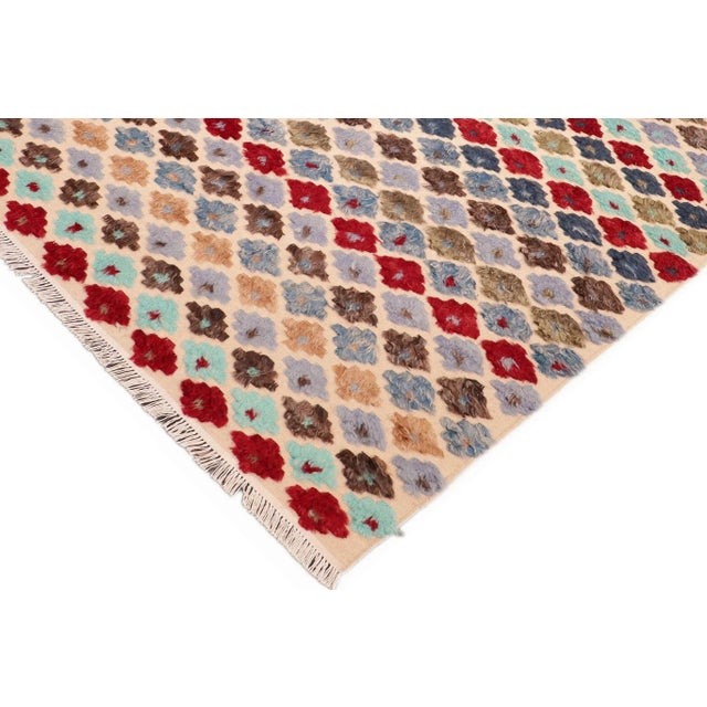 Make a statement in your home with this meticulously hand-knotted high-low pile Moroccan wool rug. An intricate design...