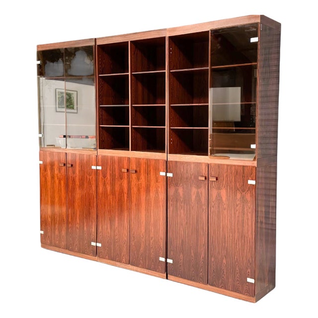 Modular Rosewood Bookcase by Helge Sibast for Sibast Møbler, Denmark, 1970s, Set of 3 For Sale