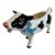 Vintage Ceramic Cow Creamer With Blue Bow For Sale