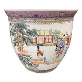 Late 20th Century Large Chinoiserie Planter For Sale
