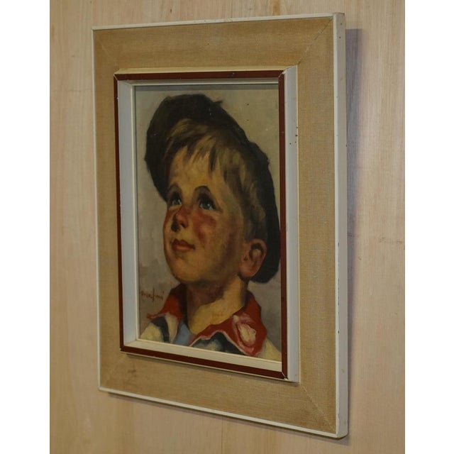 Brandsma, Young Boy, 1930, Oil on Canvas, Framed For Sale - Image 18 of 18