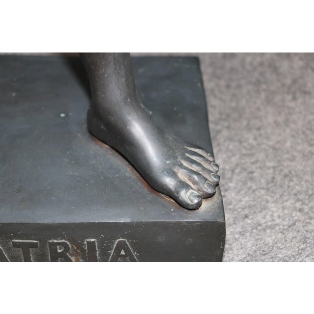 Bronze Fine French Bronze Statue "Homor Patria" After Emile Louis Picault For Sale - Image 8 of 11