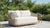 Alpine Teak Wood Outdoor Loveseat With Gray Rope Design For Sale - Image 12 of 15