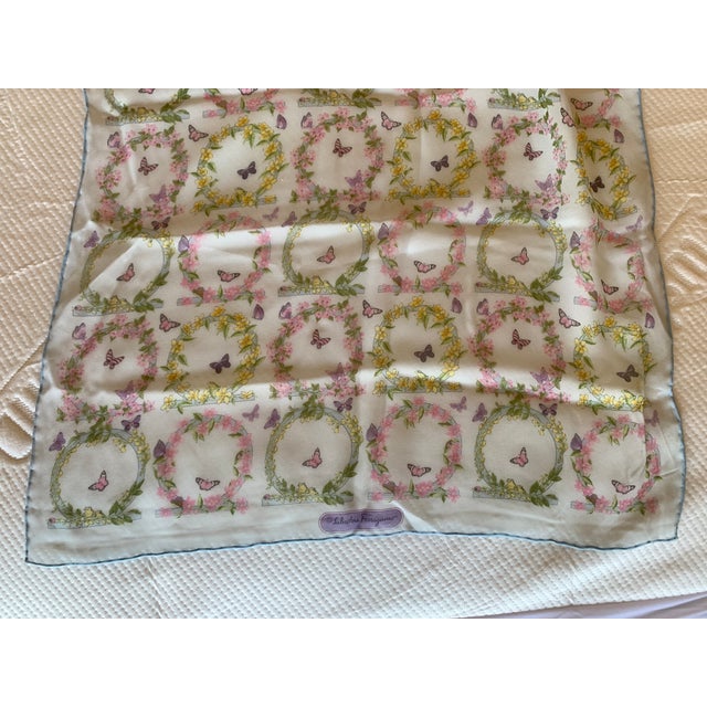 Vintage Salvatore Ferragamo Silk Scarf For Sale In Los Angeles - Image 6 of 7