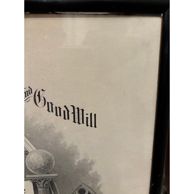 Modern Vintage Framed Wall Art With Original Paper Backing, C. 1960s For Sale - Image 3 of 14