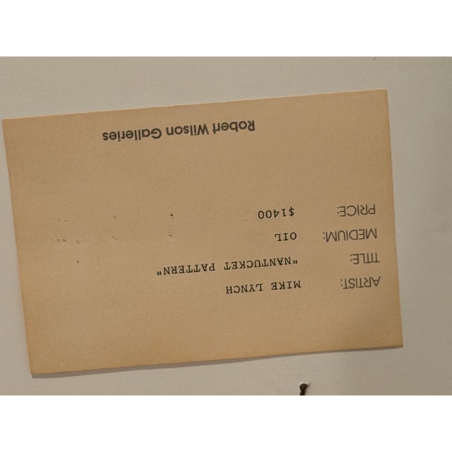 Nautical Late 20th Century Coastal “Nantucket Pattern” Harbor Scene Oil Painting by Mike Lynch – Framed For Sale - Image 3 of 4