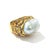 Bochic “Orient” Multi Sapphire & Pearl Cocktail Ring Set In 18K Gold & Silver, Size 7 For Sale - Image 9 of 12