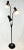 Gerald Thurston Triennale floor lamp for Lightolier. Original white enameled frame and base with brass detailing. 64"...