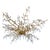 Rock Crystal Organic Branch Style Chandelier With Gold Finish and Adjustable Height For Sale
