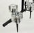 Marian Jamieson "Kellen" Chandelier, Blackened Steel & Murano Glass Style Shades For Sale - Image 11 of 18