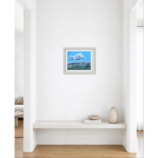 Passing Cloud - Oil on masonite panel 13 7/8 width x 11 height Signed: Haas Unframed. Frames shown are for sample only. An...
