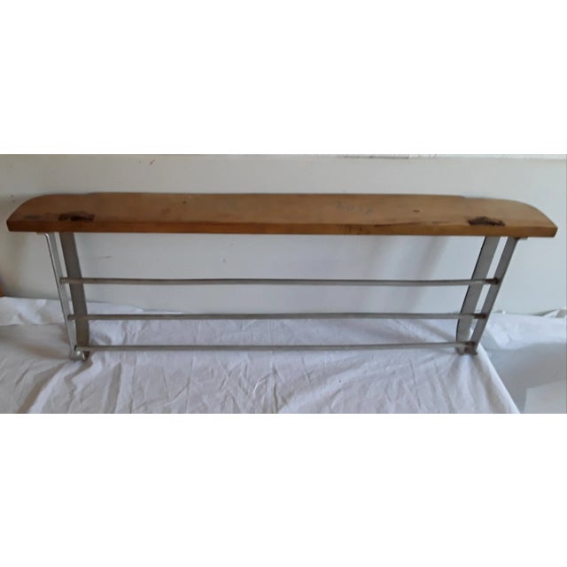 Vintage German Maple and Aluminum Rack, 1950s For Sale - Image 4 of 6