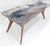 Adrian Pearsall Solid Oiled Walnut Frame 3/4" Thick 32x67 Marble Top Dining Conference Table For Sale - Image 4 of 11