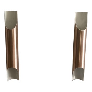 Fuga Wall Sconces in Copper by Maija Liisa Komulainen for Raak, 1950s, Set of 2 For Sale