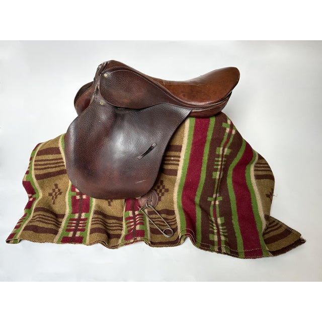 Maroon 1900s Antique Wool Horse Blanket For Sale - Image 8 of 8