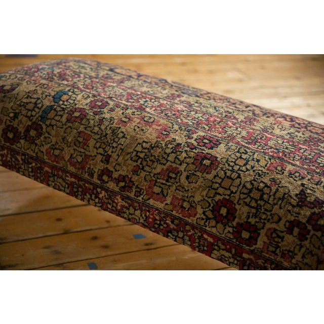 Contemporary Antique Persian Kerman Rug Ottoman Coffee Table For Sale - Image 3 of 10