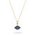Contemporary Celestial Protection Deep Blue Evil Eye Gold Necklace For Sale - Image 3 of 9
