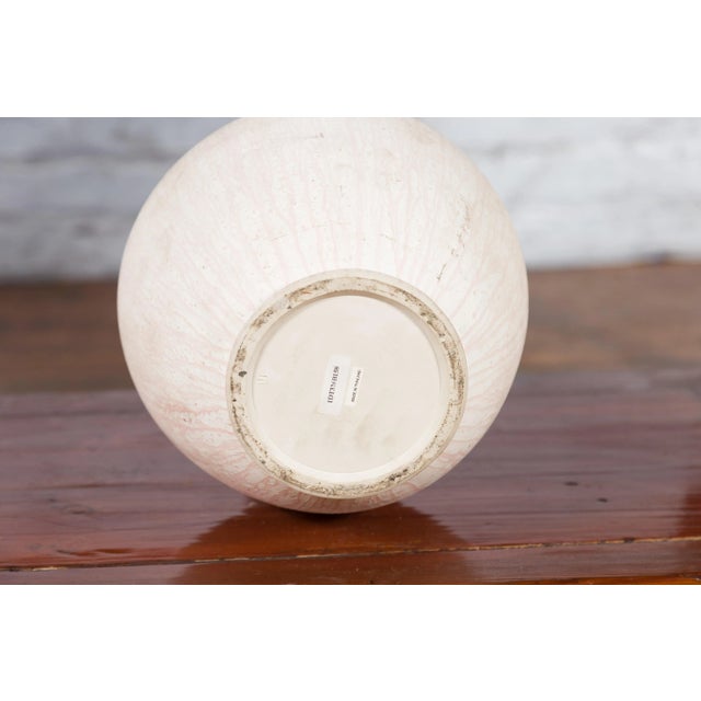 Early 21st Century Northern Thai Chiang Mai White Contemporary Vase from the Prem Collection For Sale - Image 5 of 13