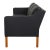 Børge Mogensen Model 2323 3-Seater Sofa in Black Bison Leather by Børge Mogensen for Fredericia For Sale - Image 4 of 10
