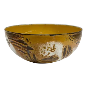 1960s Hanova of Pasadena Brown Enamel Lava Bowl California