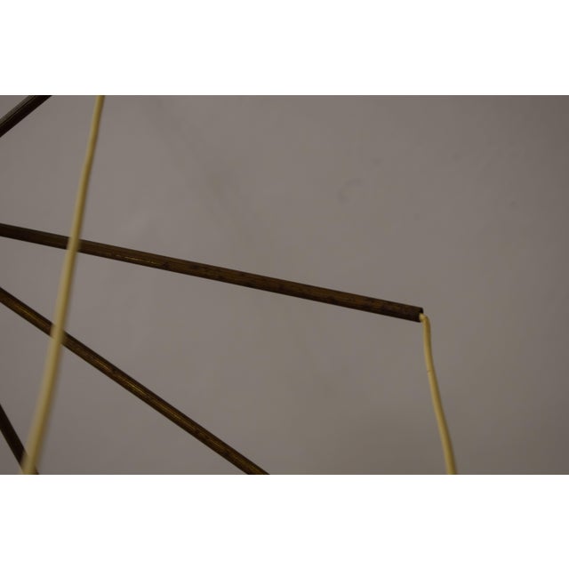 1950s Brass and Metal Chandelier attributed to Stilnovo, 1950s For Sale - Image 5 of 13