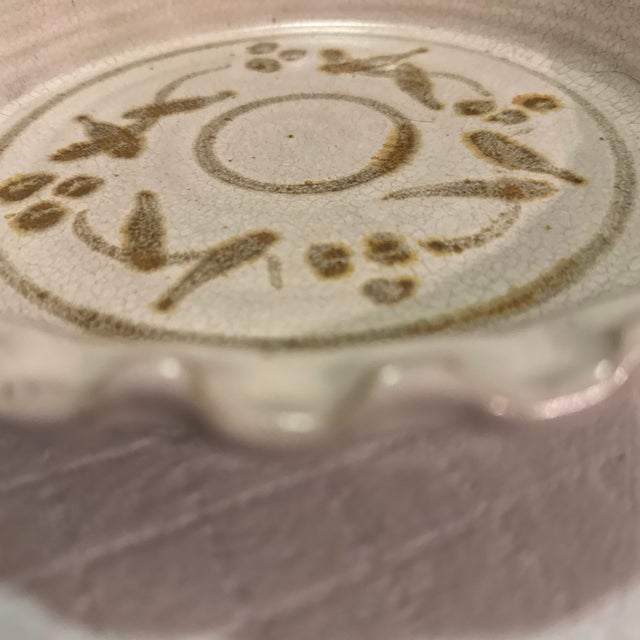 Farmhouse Glazed Pottery Trinket Dish Large or Decorative Pie Plate For Sale - Image 3 of 7