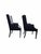 Vintage Wingback Style Wood Black Lacquer Frame Armchairs Newly Reupholstered - Pair For Sale - Image 9 of 12