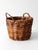 Vintage Handwoven Wicker Basket With Twisted Handles For Sale - Image 10 of 11