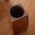 Vintage (1960’s) Custom Hand-Carved Mahogany Paint Brush Holder, 6.25” High For Sale - Image 6 of 10