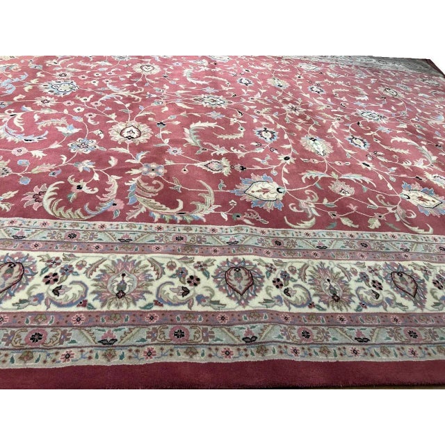 Fine Hand Knotted Persian Kashan Rug For Sale - Image 9 of 13