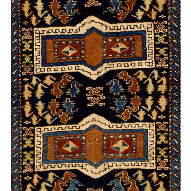 Antique Caucasian Kuba Rug 3’10" X 4’4" For Sale - Image 4 of 5