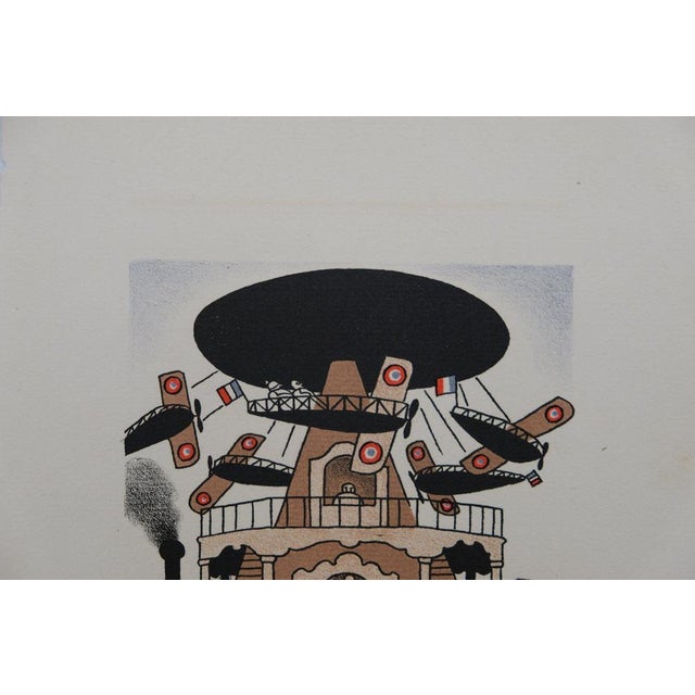Lucien Boucher, Le Manège d'avions, Lithograph For Sale - Image 5 of 6