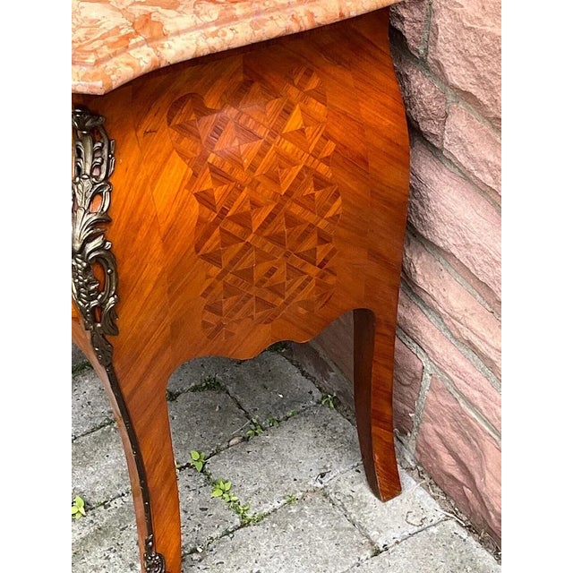 Baroque Walnut Intarsia Chest of 2 Drawers For Sale - Image 5 of 7