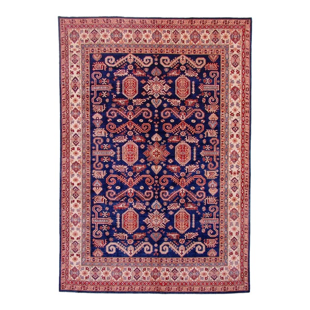 Hand Knotted Oushak Wool Rug. 9'10" X 13'00" For Sale