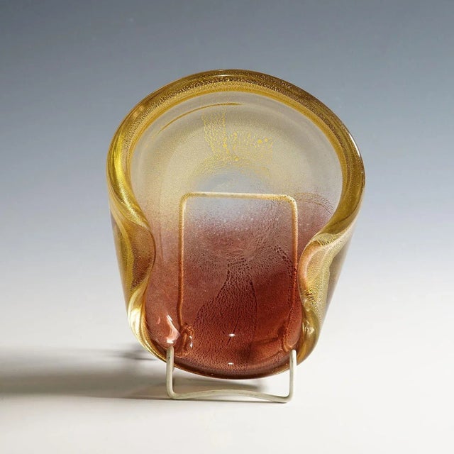 Archimede Seguso Large Murano "Polveri" Bowl Vetreria Archimede Seguso Ca. 1950s For Sale - Image 4 of 8