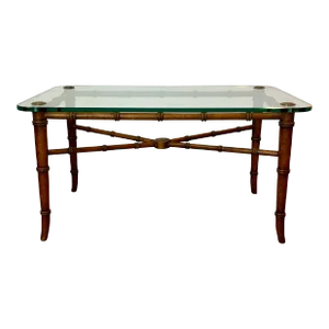 Mid Century Faux Bamboo Coffee Table