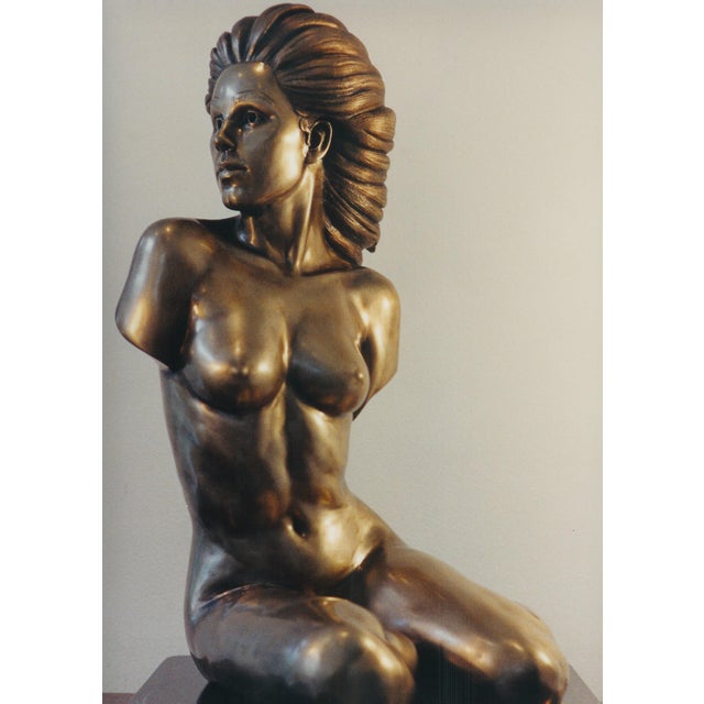 A stunning nude sculpture in classical style by Irish artist Gabrielle. Cast in bronze, it measures 28” in height, 18” in...
