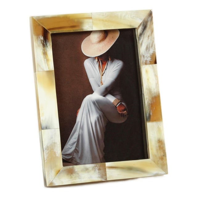 Laval Matt White Bone Photo Frame-5" x 7" For Sale