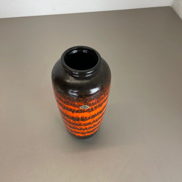1970s Vintage German Pottery Fat Lava Vase by Ü-Keramik WGP, 1970s For Sale - Image 5 of 16