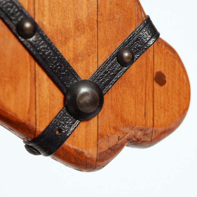 Large Vintage Dutch Rocking Horse in Pine, 1960s For Sale - Image 9 of 16