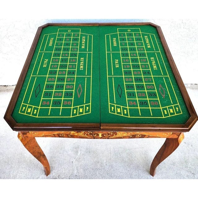 Notturno Intariso Casino Game Table Chairs Italian For Sale - Image 10 of 12