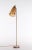 Swedish floor lamp with brass and painted wood. Good condition, with signs of usage. The shade is made of plastic....