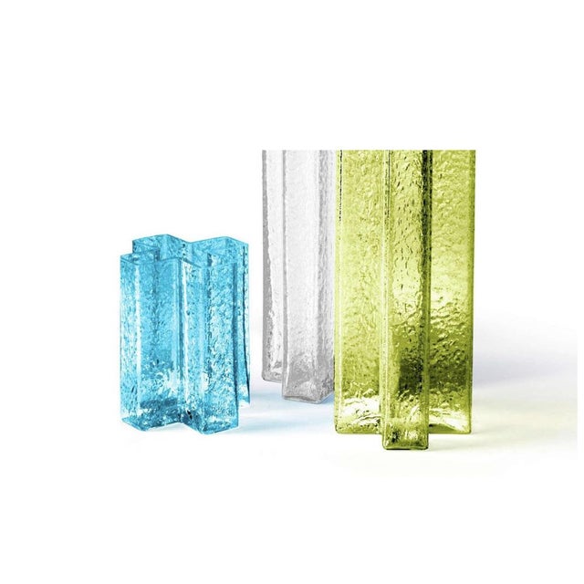 Contemporary Cross Blown Glass Vases by Bodil Kjaer for Cassina, Set of 4 For Sale - Image 3 of 10