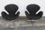 Metal Fritz Hansen Denmark Danish Modern Mid Century Black Swan Chairs a Pair 5379 For Sale - Image 7 of 15