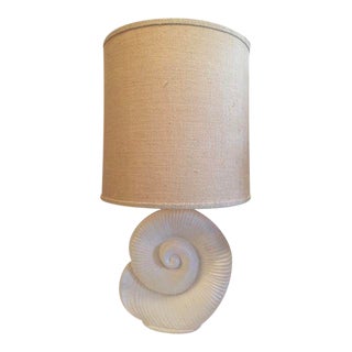 Plaster Nautilus Table Lamp For Sale
